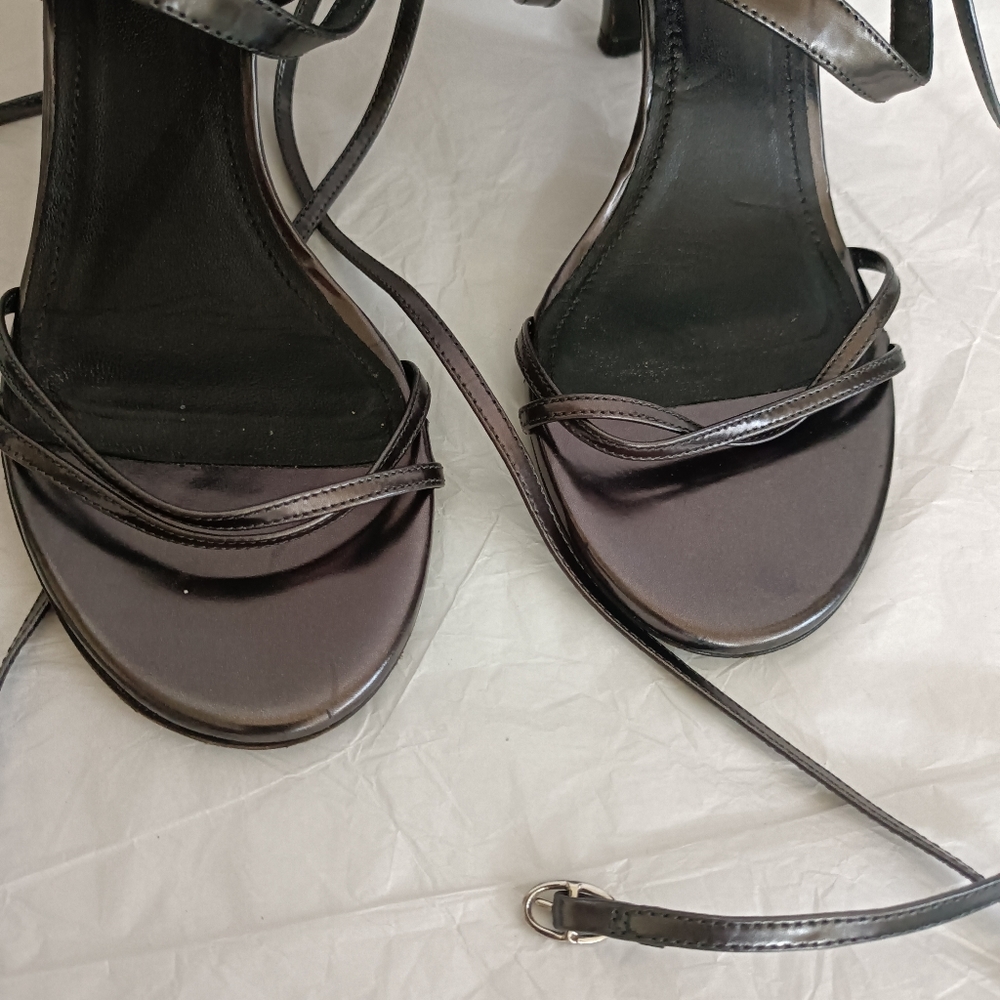 Isabel marant metallic heels size 38 ankle strap - Picture 4 of 15